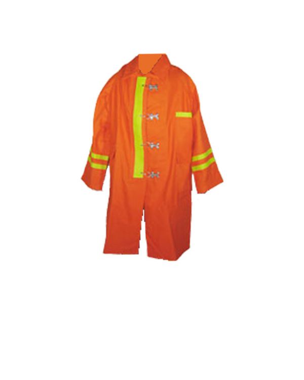 เสื้อคลุมดับเพลิง สีส้ม ยาว 42 นิ้ว