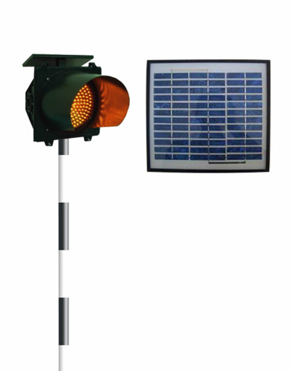 Flashing signal, solar cell 20 hours, installation pole